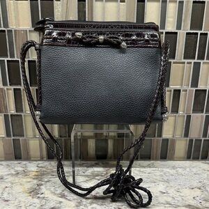 Brighton Black and Brown Crossbody Bag